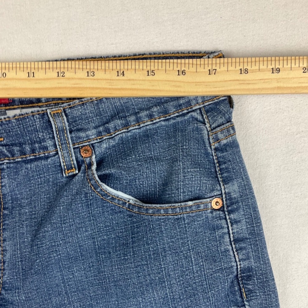 Levi Strauss 505 Jeans Straight Stretch Blue Denim Women Size 14 M (Jan 2003) - Picture 11 of 15